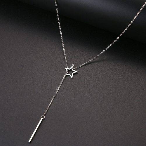 Titanium Stick & Star Necklace 60 cm *R 899* (GOLD/SILVER)