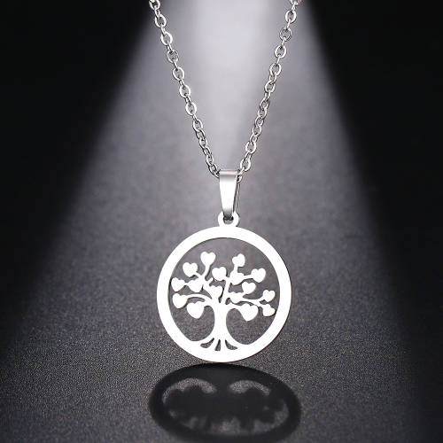 RETAIL PRICE: R 1 599 Titanium "Tree Of Life" Necklace  45 cm (SILVER/GOLD)