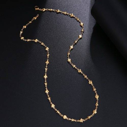 Titanium Stars Hearts Necklace 60 cm **R 899** (SILVER & GOLD)