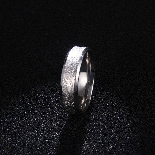 Titanium Frosted Ring Size 9; 10 US *R 599* (BLACK)