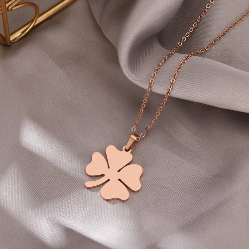 Retail Price: R 999 Titanium 4-Leaf Clover Necklace  45 cm (ROSE GOLD ONLY)