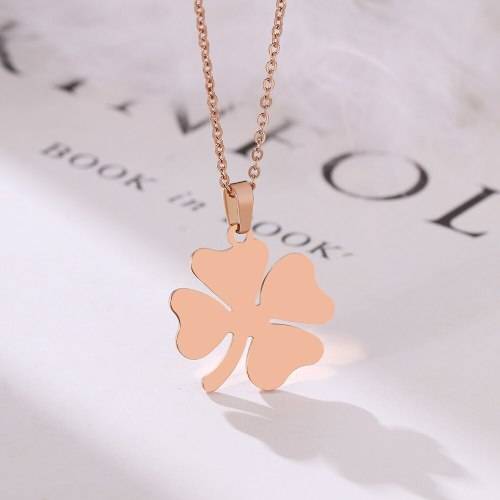 Retail Price: R 999 Titanium 4-Leaf Clover Necklace  45 cm (ROSE GOLD ONLY)