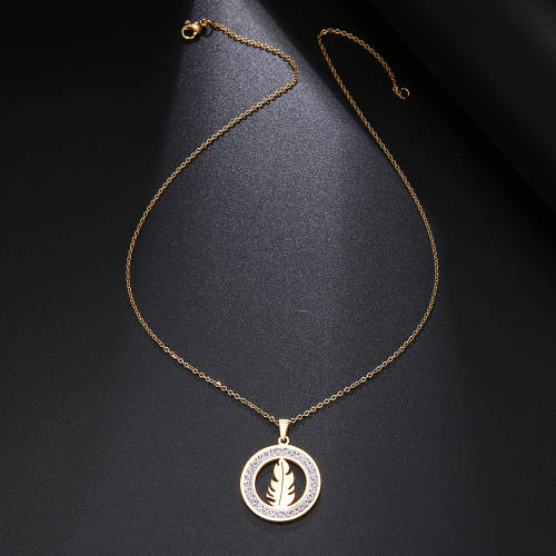 TITANIUM (NEVER FADE) Feather Necklace 45 cm (SILVER ONLY)
