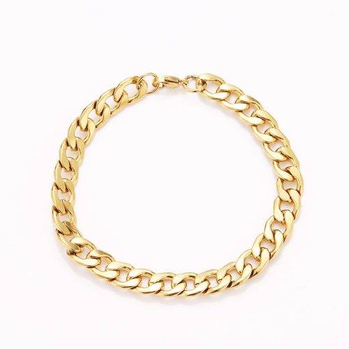 TITANIUM (NEVER FADE) Cuban Link Men`s Bracelet 22 cm (SILVER ONLY)