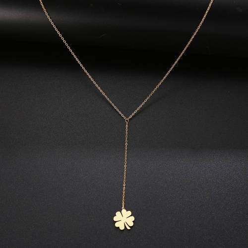 Retail Price: R 1 199 Titanium 4-Leaf Clover Necklace 60 cm (GOLD ONLY)