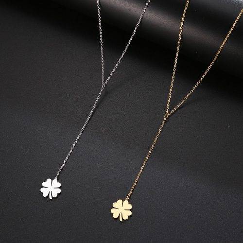 Retail Price: R 1 199 Titanium 4-Leaf Clover Necklace 60 cm (GOLD ONLY)