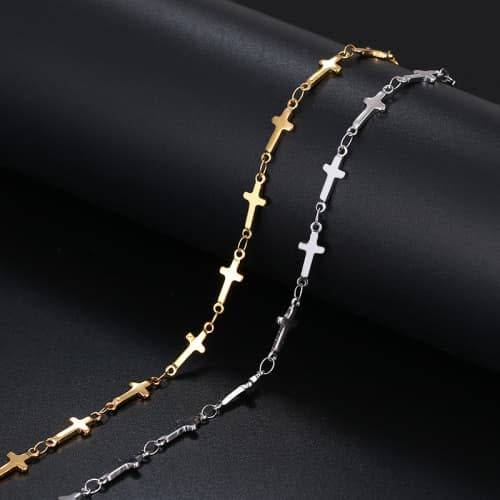 RETAIL PRICE:R1 099 (NEVER FADE) Titanium Cross Necklace 60cm (SILVER ONLY)