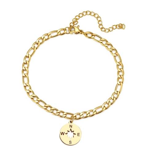 RETAIL PRICE: R 1 599 (NEVER FADE) Titanium "Nautical" Bracelet 18 cm (GOLD ONLY)