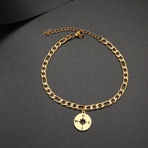 RETAIL PRICE: R 1 599 (NEVER FADE) Titanium "Nautical" Bracelet 18 cm (GOLD ONLY)