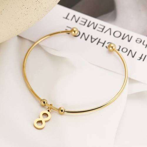 RETAIL PRICE: R 1299 Titanium (NEVER FADE) `Infinity` Charm Bangle (SILVER ONLY )