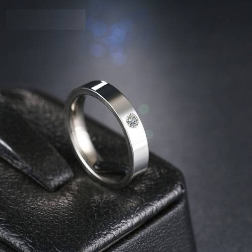 TITANIUM (NEVER FADE) Ring With Swarovski Crystal  (SILVER ONLY)
