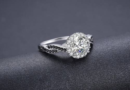 *1.5ct SOLID 925 STERLING SILVER INFINITY HALO RING*