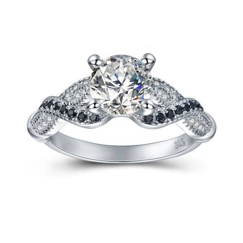 *1.5ct SOLID 925 STERLING SILVER INFINITY PRINCESS CUT RING*