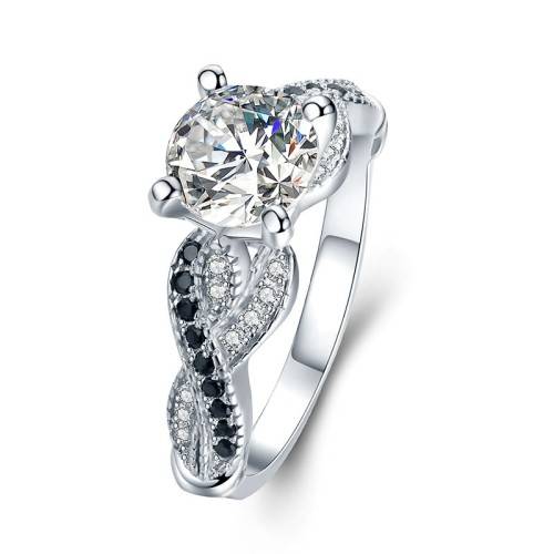 *1.5ct SOLID 925 STERLING SILVER INFINITY PRINCESS CUT RING*