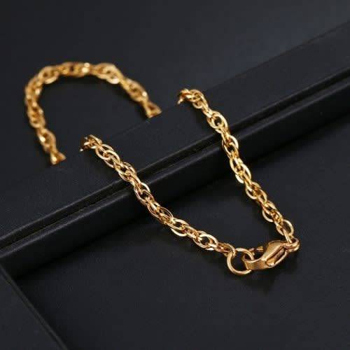 TITANIUM (NEVER FADE) Wheat Bracelet 22 cm (SILVER ONLY)