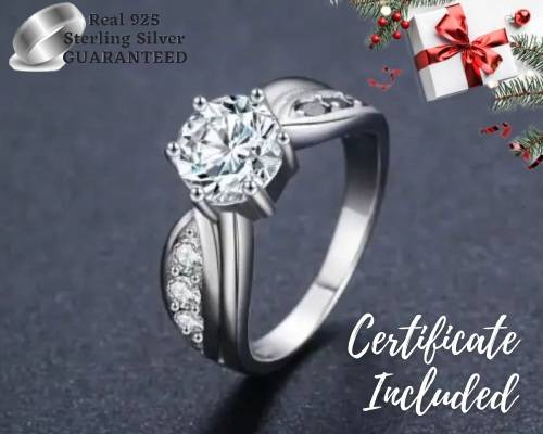 * 1.5 CT SOLID 925 STERLING SILVER RING*