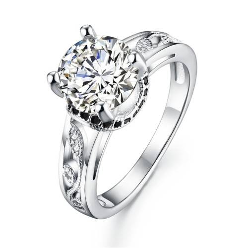 *2ct SOLID 925 STERLING SILVER MODERN RING *