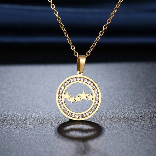 TITANIUM (NEVER FADE) Star Necklace 45 cm (SILVER ONLY)