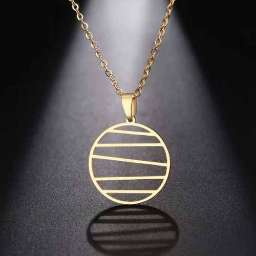 TITANIUM (NEVER FADE) Pattern Necklace 45 cm (SILVER ONLY)