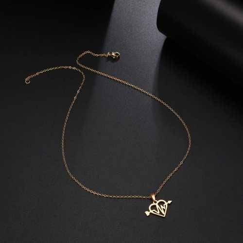 TITANIUM (NEVER FADE) Heartbeat Necklace 45 cm (SILVER ONLY)