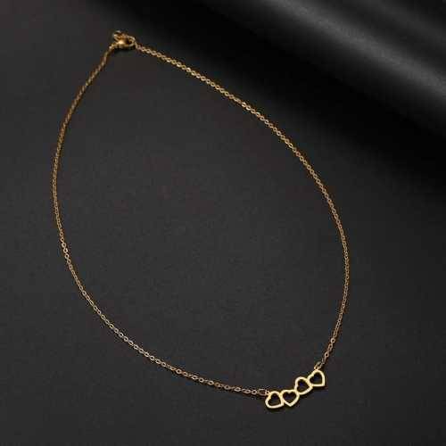 Retail Price R1099 TITANIUM (NEVER FADE) FOUR HEARTS Necklace 45 cm (GOLD ONLY)