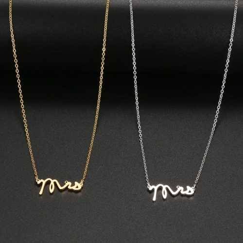 TITANIUM (NEVER FADE) MRS Necklace 45cm (SILVER ONLY)
