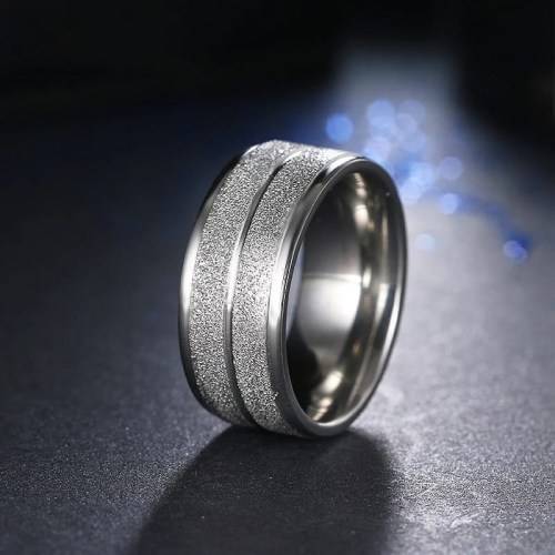 TITANIUM (NEVER FADE) FROSTED Ring Size 10 (SILVER ONLY)