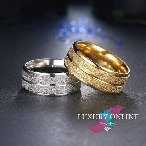 TITANIUM (NEVER FADE) FROSTED Ring Size 10 (SILVER ONLY)