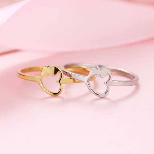 TITANIUM (NEVER FADE) HEART Ring SIZE 7 US (SILVER ONLY)