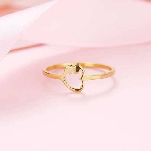 TITANIUM (NEVER FADE) HEART Ring SIZE 7 US (SILVER ONLY)