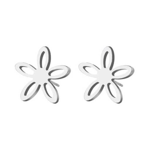 TITANIUM (NEVER FADE) FLOWER Earrings (SILVER ONLY)