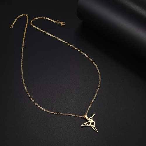 TITANIUM (NEVER FADE) FLYING BIRD PENDANT Necklace 45cm (SILVER ONLY)