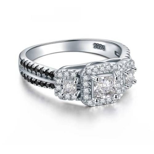 *CLEARANCE SALE* 2CT SOLID 925 STERLING SILVER MODERN RING SIZE 8 US