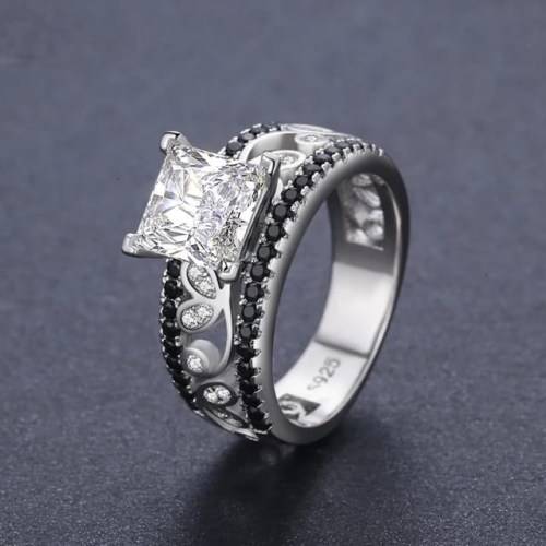 *CLEARANCE SALE* 1CT SOLID 925 STERLING SILVER MODERN RING SIZE 10 US
