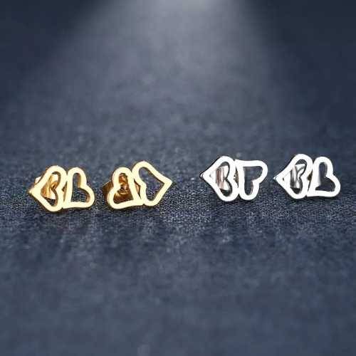 Retail Price R599 TITANIUM (NEVER FADE) DOUBLE HOLLOW HEART EARRINGS (GOLD ONLY)