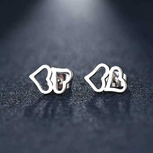 Retail Price R599 TITANIUM (NEVER FADE) DOUBLE HOLLOW HEART EARRINGS (GOLD ONLY)