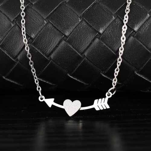 Retail Price R1099 TITANIUM (NEVER FADE) HEART WITH ARROW Necklace 45 cm (SILVER ONLY)