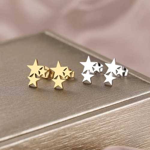 Retail Price R699 TITANIUM (NEVER FADE) THREE STARTS Earrings (GOLD ONLY)