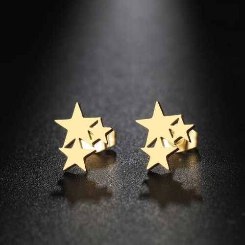 Retail Price R699 TITANIUM (NEVER FADE) THREE STARTS Earrings (GOLD ONLY)