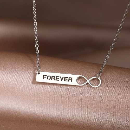 Retail Price R1499 TITANIUM (NEVER FADE) SILVER FOREVER INFINITY Necklace 45cm