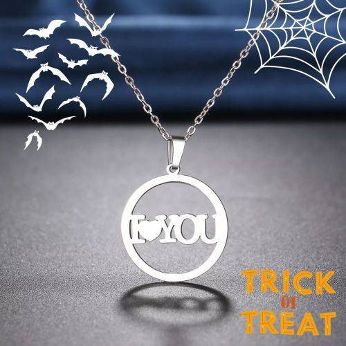Retail Price R1099 SILVER I LOVE YOU Necklace 45cm TITANIUM (NEVER FADE)