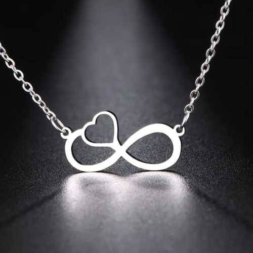 Retail Price R1399 TITANIUM (NEVER FADE) GOLD INFINITY HEART Necklace 45cm