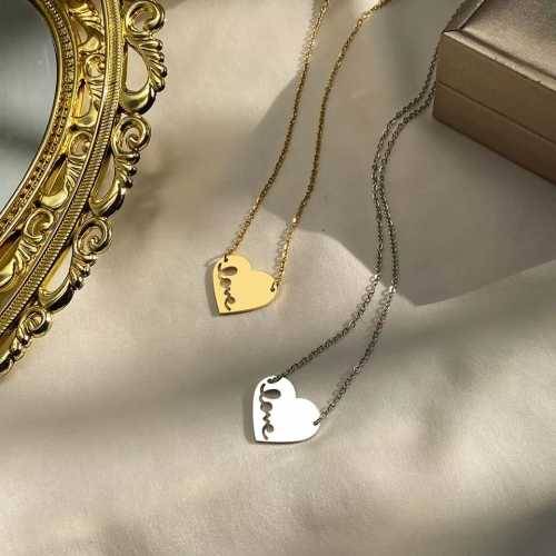 Retail Price R1299 TITANIUM (NEVER FADE) GOLD LOVE HEART Necklace 45cm