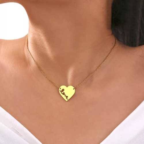 Retail Price R1299 TITANIUM (NEVER FADE) GOLD LOVE HEART Necklace 45cm