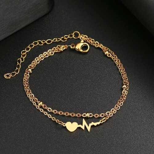 Retail Price R999 SILVER HEARTBEAT HEART Bracelet 20cm TITANIUM (NEVER FADE)