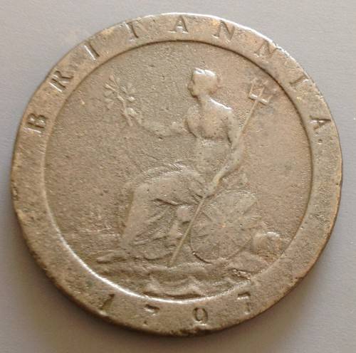 Great Britain 1797 Copper Cartwheel Penny - George III