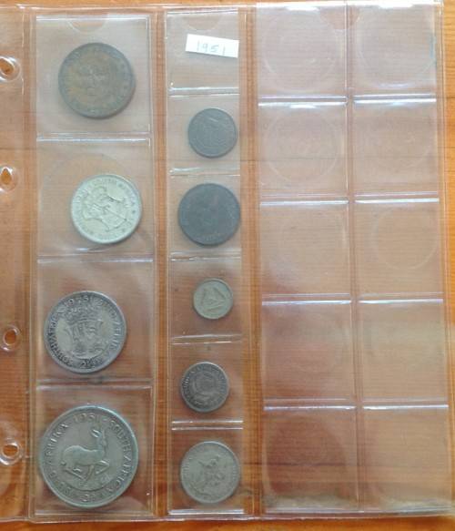 Union of SA 1951 Full Set (Farthing to Crown)