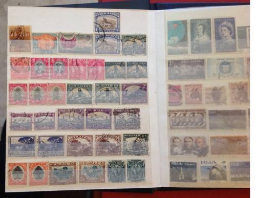STAMP ALBUM with 16 pages of South African Stamps (Union and Republic)