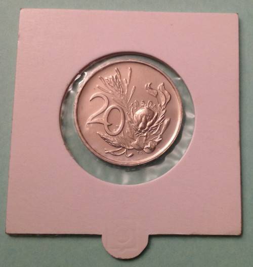 Scarce RSA 1975 Proof Twenty Cents (20c) in Coin Holder