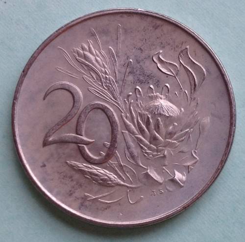 1966 Afrikaans (1966A) Proof Twenty Cents